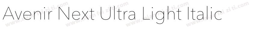 Avenir Next Ultra Light Italic字体转换